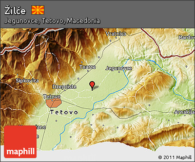 Physical 3D Map of Žilče