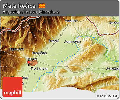 Physical 3D Map of Mala Rečica