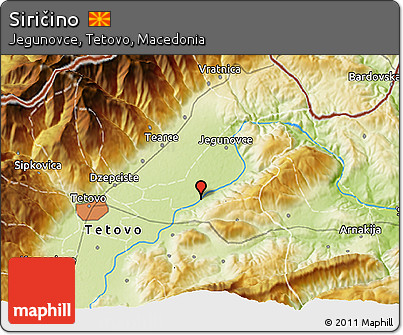 Physical 3D Map of Siričino