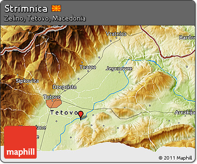 Physical 3D Map of Strimnica