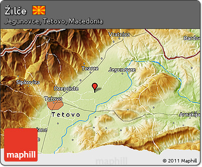 Physical 3D Map of Žilče