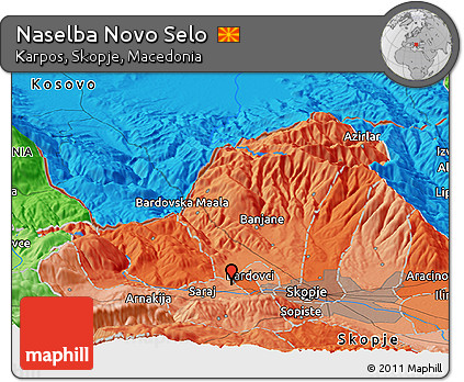 Political Panoramic Map of Naselba Novo Selo