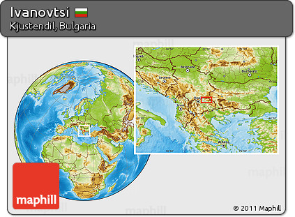 Physical Location Map of Ivanovtsi