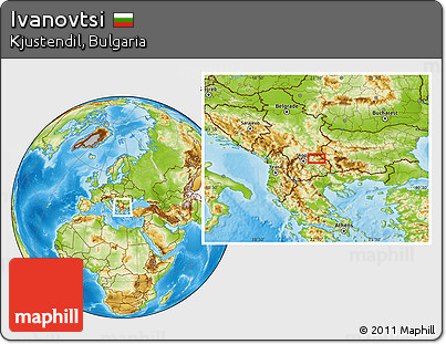 Physical Location Map of Ivanovtsi