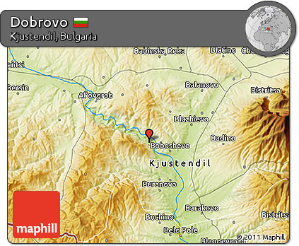 Physical 3D Map of Dobrovo