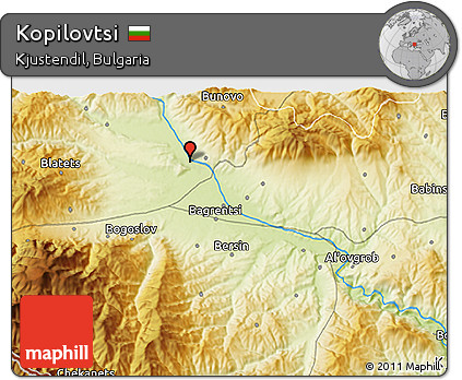 Physical 3D Map of Kopilovtsi
