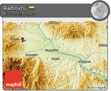 Physical 3D Map of Radlovtsi