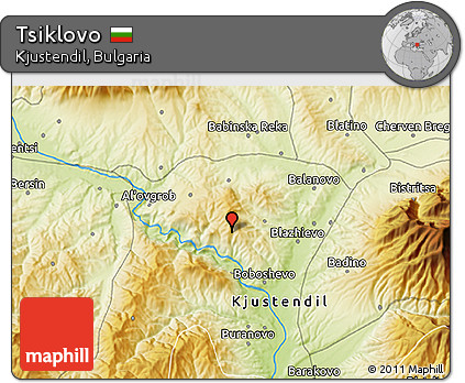 Physical 3D Map of Tsiklovo