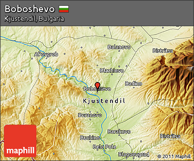 Physical 3D Map of Boboshevo