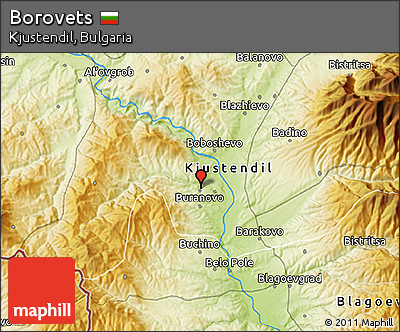 Physical 3D Map of Borovets