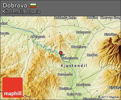 Physical 3D Map of Dobrovo