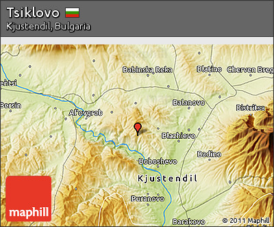 Physical 3D Map of Tsiklovo
