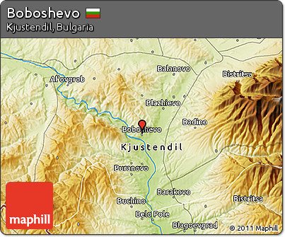 Physical 3D Map of Boboshevo