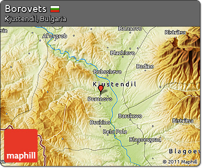Physical 3D Map of Borovets