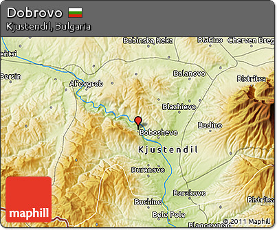 Physical 3D Map of Dobrovo