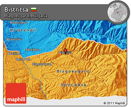 Political 3D Map of Bistritsa