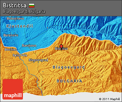 Political 3D Map of Bistritsa