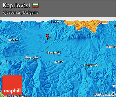 Political 3D Map of Kopilovtsi