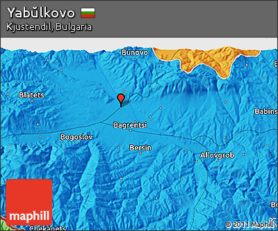 Political 3D Map of Yabŭlkovo