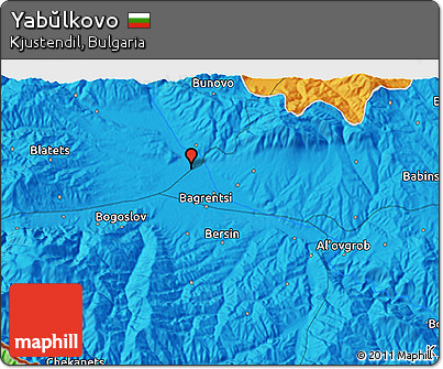 Political 3D Map of Yabŭlkovo