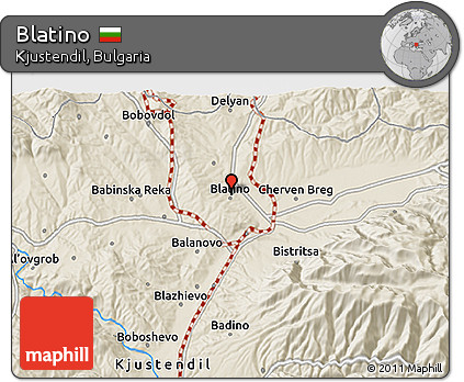 Shaded Relief 3D Map of Blatino