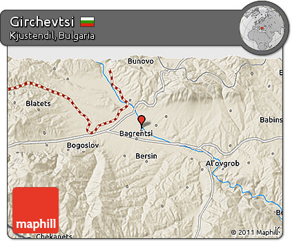 Shaded Relief 3D Map of Girchevtsi