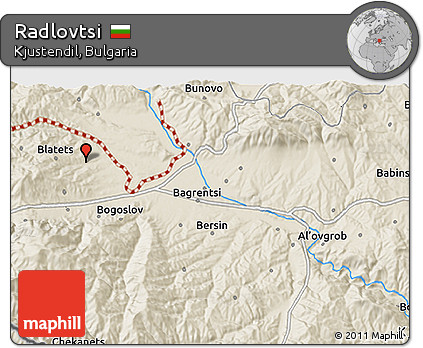 Shaded Relief 3D Map of Radlovtsi
