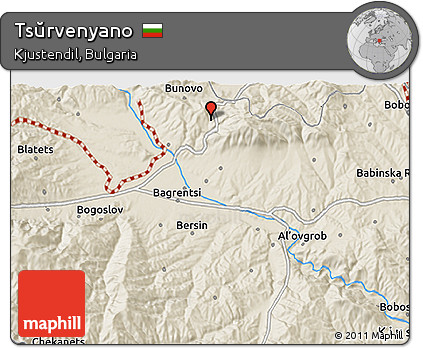Shaded Relief 3D Map of Tsŭrvenyano