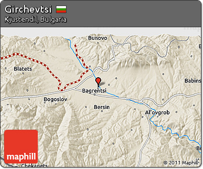 Shaded Relief 3D Map of Girchevtsi
