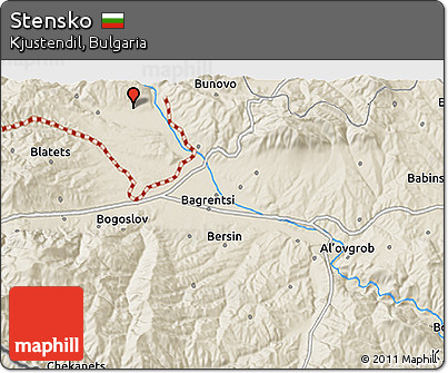Shaded Relief 3D Map of Stensko