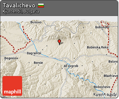 Shaded Relief 3D Map of Tavalichevo