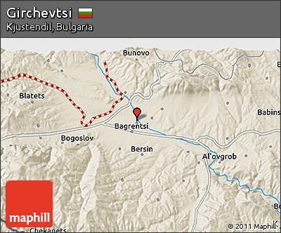 Shaded Relief 3D Map of Girchevtsi