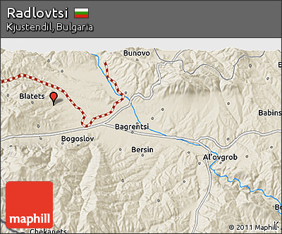 Shaded Relief 3D Map of Radlovtsi