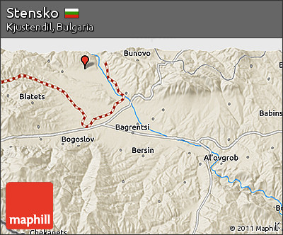 Shaded Relief 3D Map of Stensko