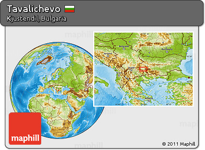 Physical Location Map of Tavalichevo