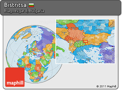 Political Location Map of Bistritsa