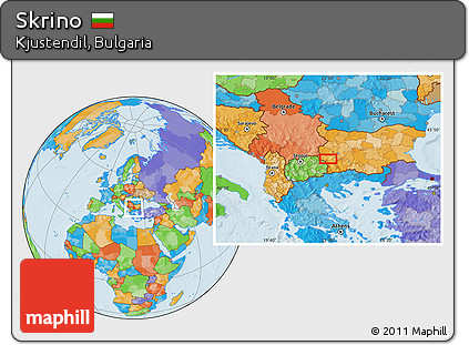 Political Location Map of Skrino
