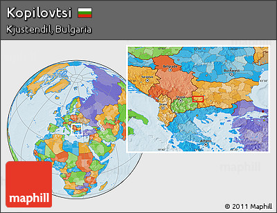 Political Location Map of Kopilovtsi