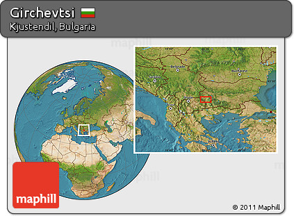 Satellite Location Map of Girchevtsi