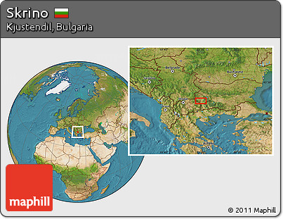 Satellite Location Map of Skrino
