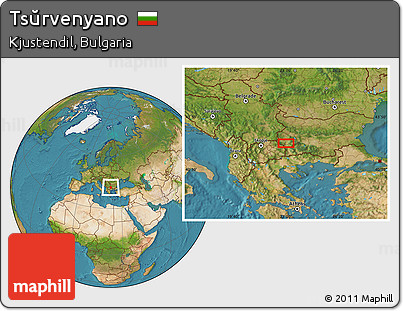 Satellite Location Map of Tsŭrvenyano