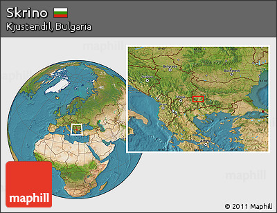 Satellite Location Map of Skrino