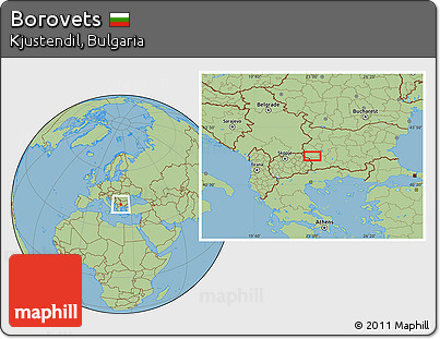 Savanna Style Location Map of Borovets