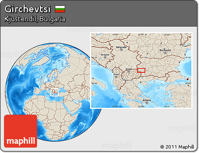 Shaded Relief Location Map of Girchevtsi