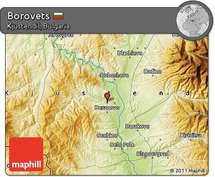 Physical Map of Borovets