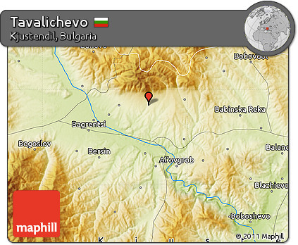Physical Map of Tavalichevo