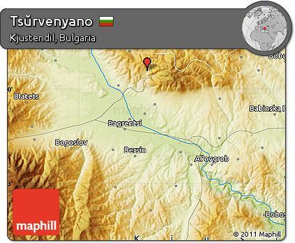 Physical Map of Tsŭrvenyano