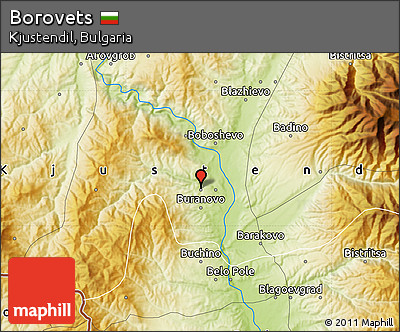 Physical Map of Borovets