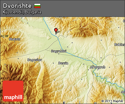 Physical Map of Dvorishte