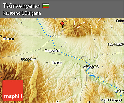 Physical Map of Tsŭrvenyano